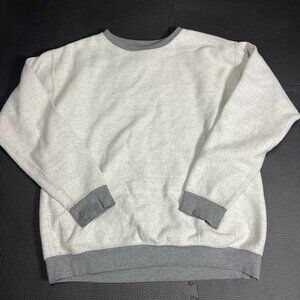Vintage Vineyard Crewneck Sweatshirt Gray & White Soft Fleece Mens Size XL